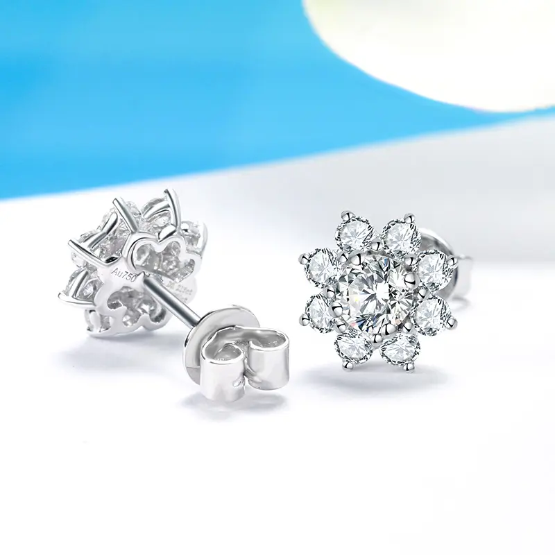 Lab Grown Diamond Sunflower Earring