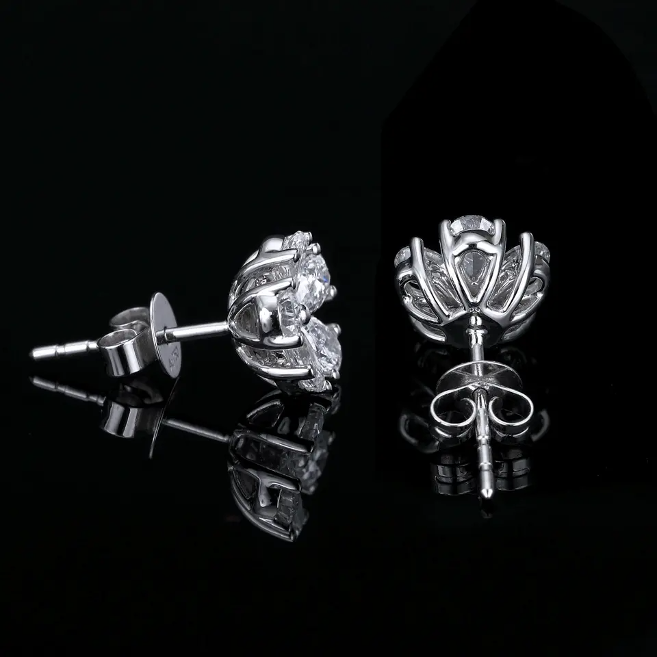 1.19 ctw Flower Lab Grown Diamond Earring