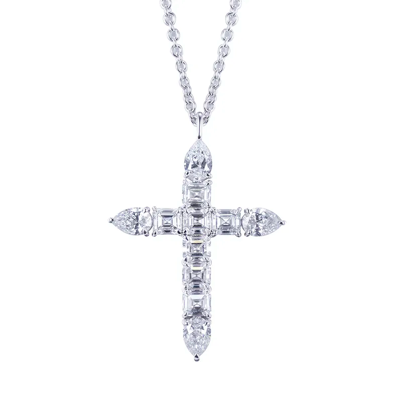 Lab Grown Diamond Cross Necklace