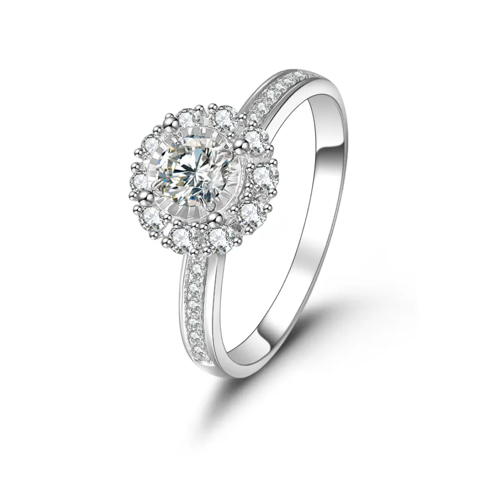 1.5 ctw HPHT Lab Grown Diamond Halo Engagement Ring