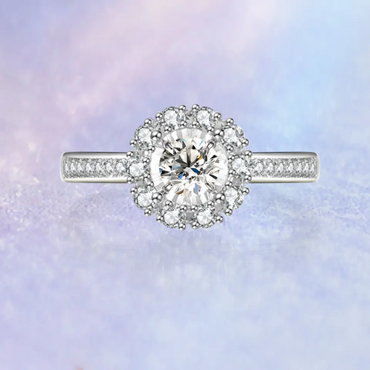 1.5 ctw HPHT Lab Grown Diamond Halo Engagement Ring