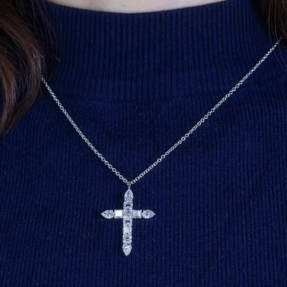 Lab Grown Diamond Cross Necklace