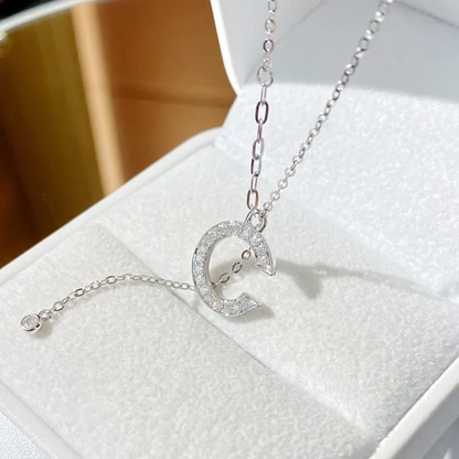 C Letter Lab Grown Diamond Necklace