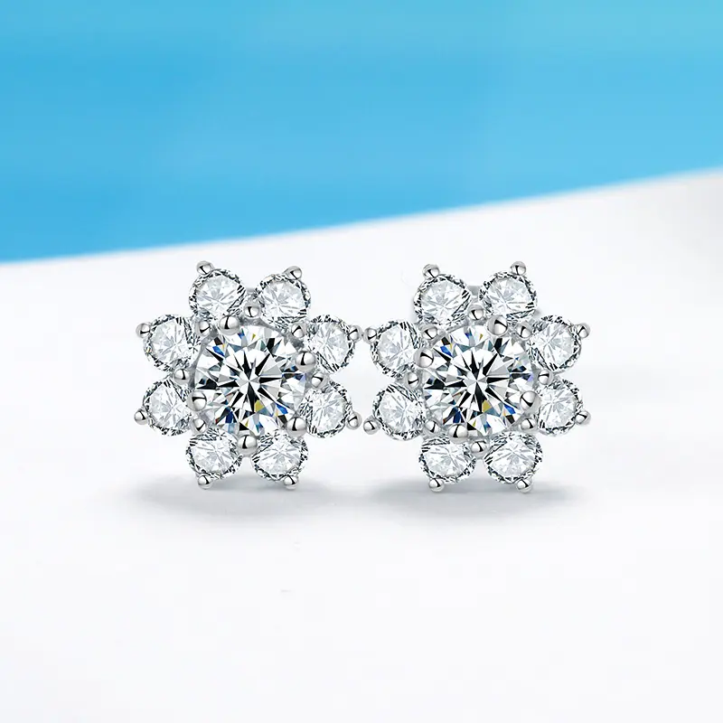 Lab Grown Diamond Sunflower Earring