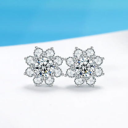 Lab Grown Diamond Sunflower Earring