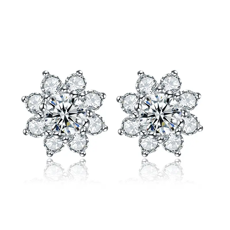 Lab Grown Diamond Sunflower Earring