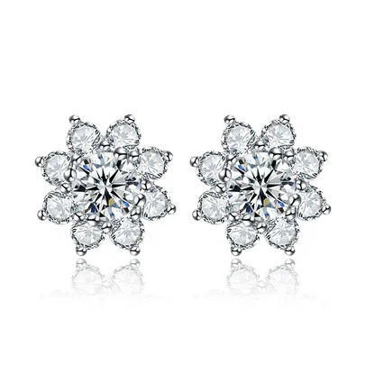 Lab Grown Diamond Sunflower Earring