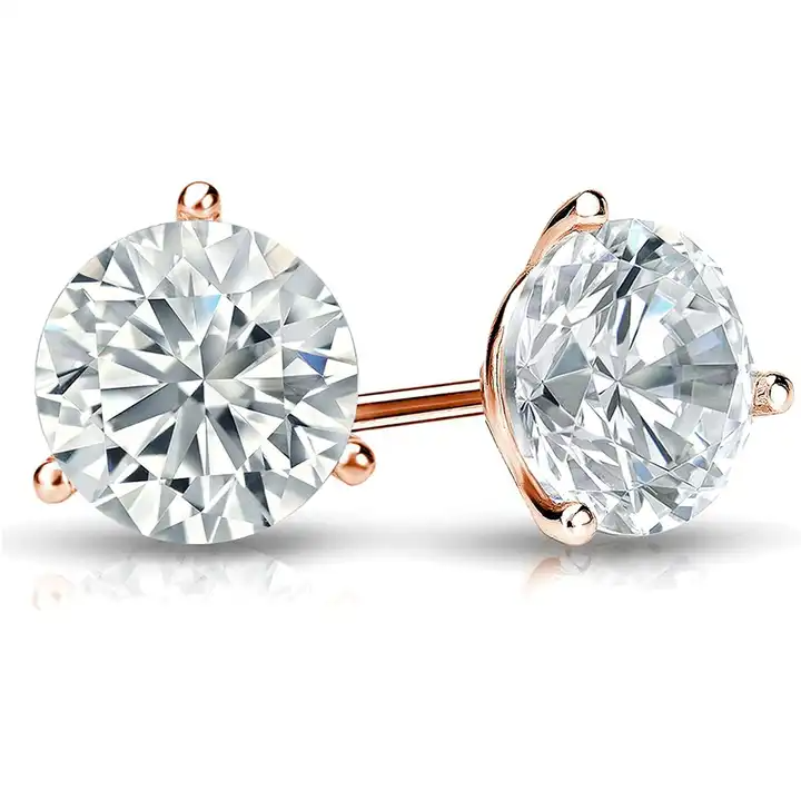 1/8 cttw 4-Prong Basket Round Diamond Single Stud Earring