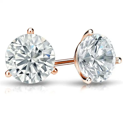 1/8 cttw 4-Prong Basket Round Diamond Single Stud Earring