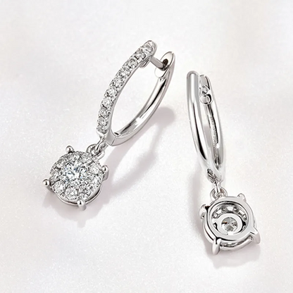 Lab Grown Diamond Hoop Earrings in 14k White Gold