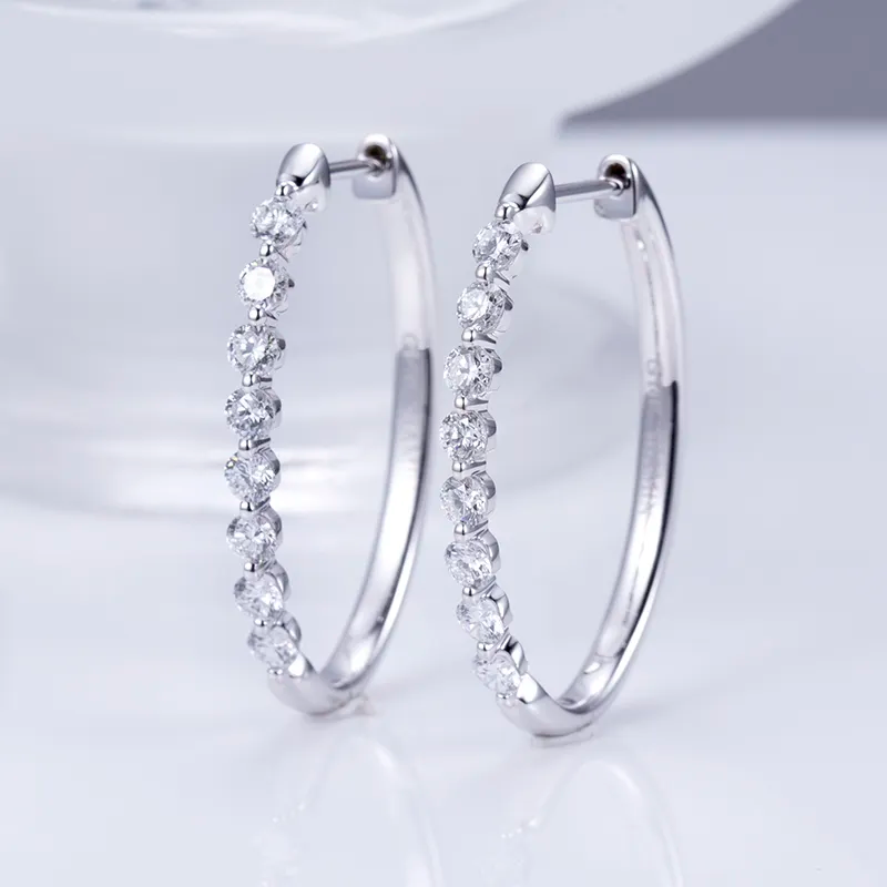 Lab Grown Diamond Hoop Earring