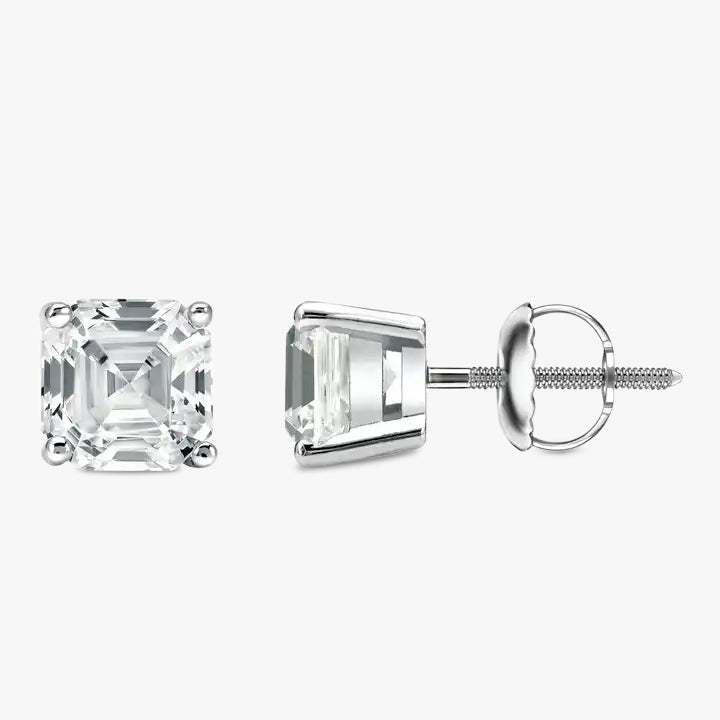 1 ctw Ascher Lab Grown Diamond Stud Earrings