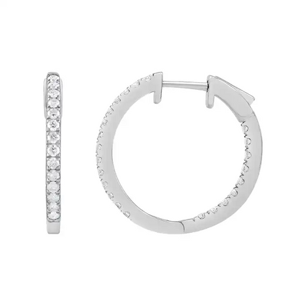 1/2 Carat Diamond Inside-Out Hoop Earrings