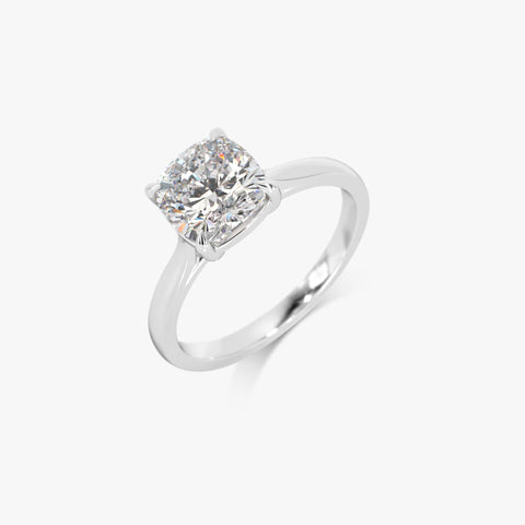 2 ctw Cushion Lab Grown Diamond Solitaire Classic Engagement Ring