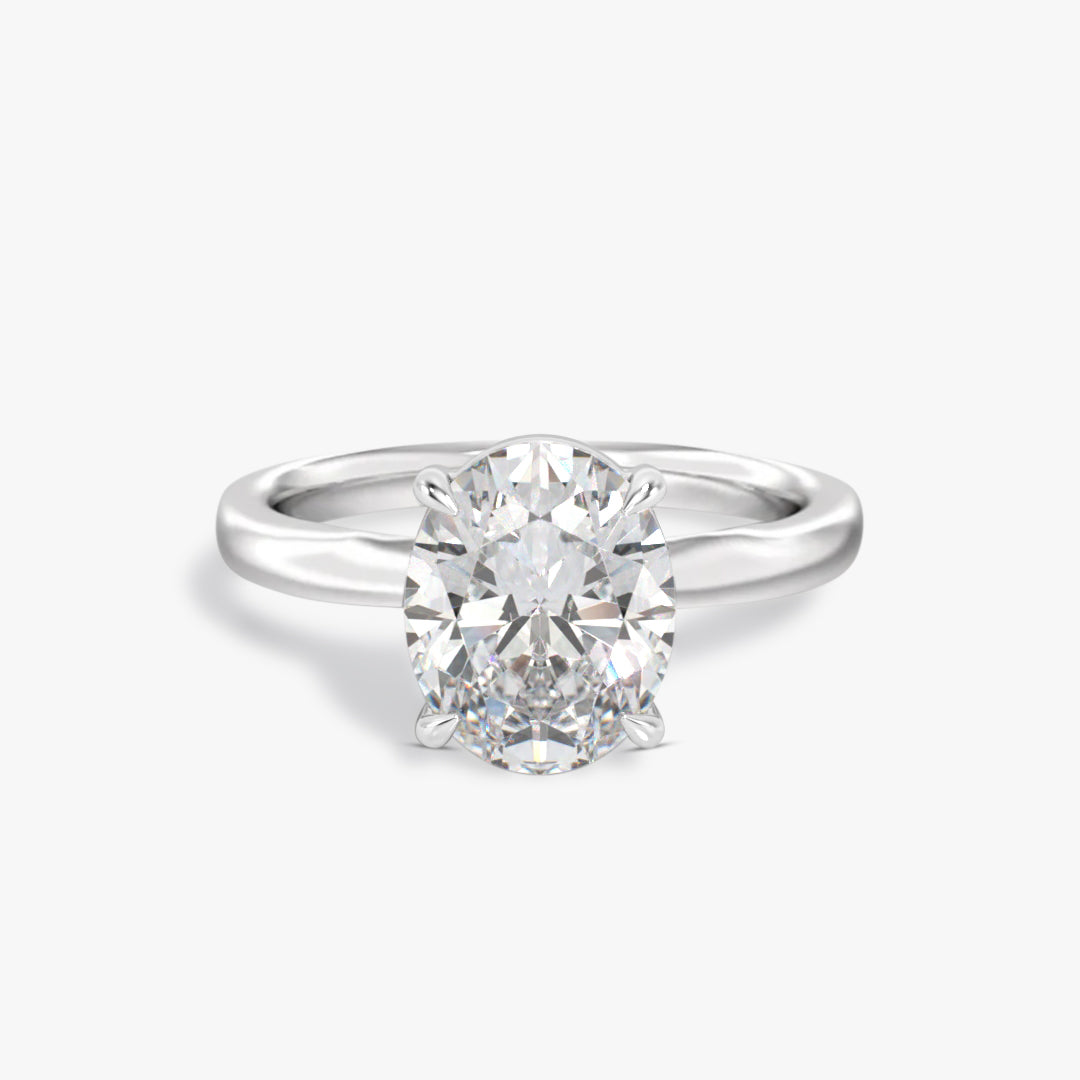 2 ctw Oval Lab Grown Diamond Solitaire Classic Engagement Ring