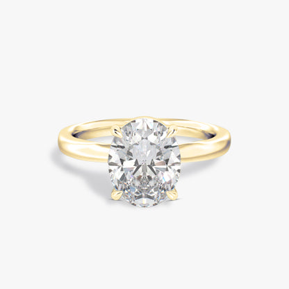 2 ctw Oval Lab Grown Diamond Solitaire Classic Engagement Ring