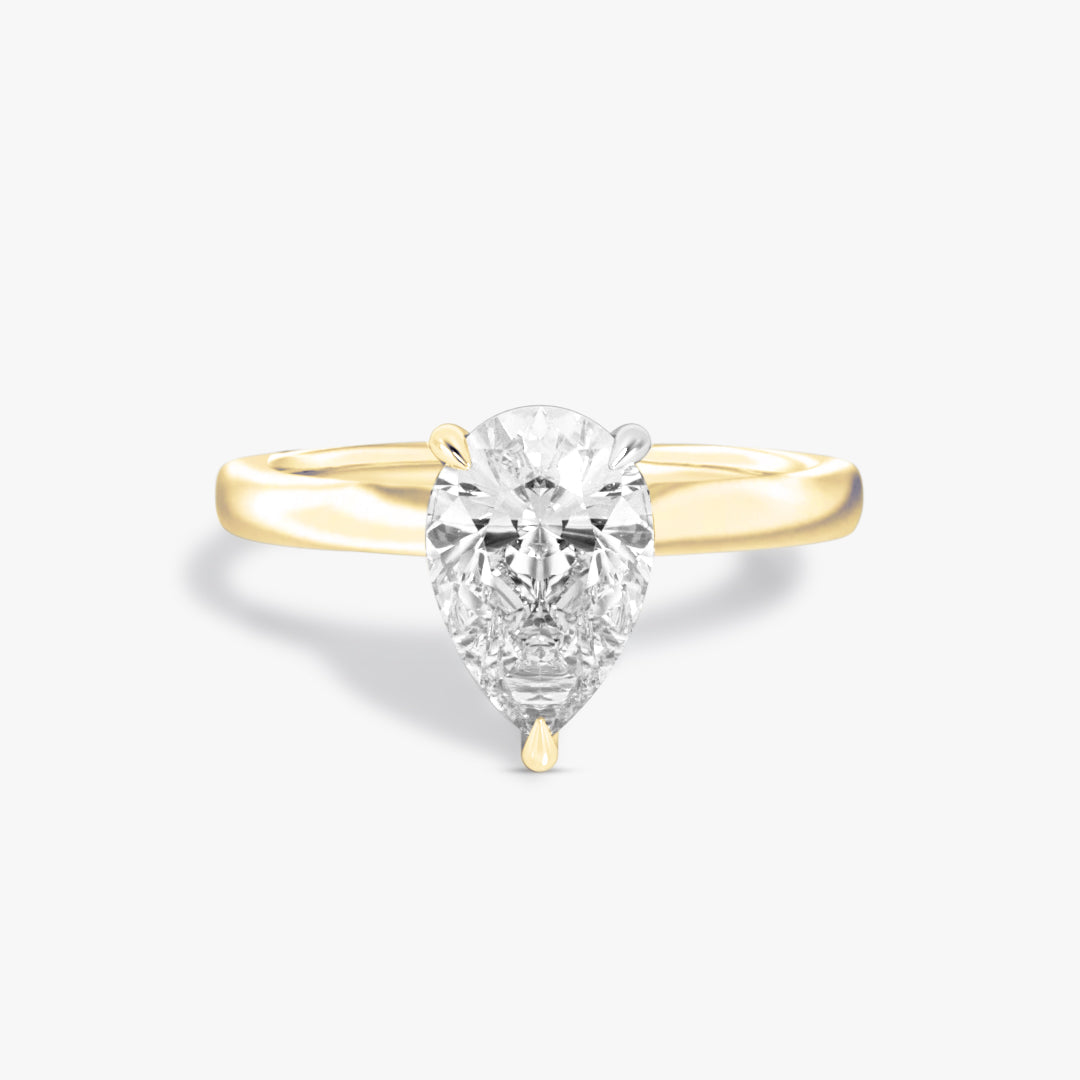 2 ctw Pear Lab Grown Diamond Solitaire Classic Engagement Ring