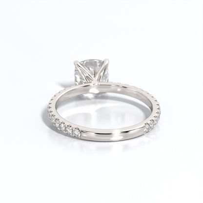 2.5 ctw Cushion Lab Grown Diamond Band Engagement Ring