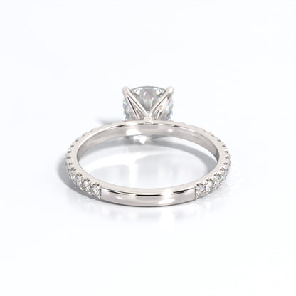 2.5 ctw Cushion Lab Grown Diamond Band Engagement Ring