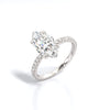 2.5 ctw Marquis Lab Grown Diamond Band Engagement Ring