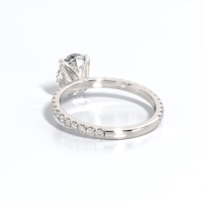 2.5 ctw Oval Lab Grown Diamond Band Engagement Ring