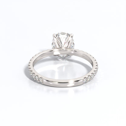 2.5 ctw Oval Lab Grown Diamond Band Engagement Ring