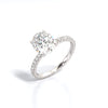 2.5 ctw Oval Lab Grown Diamond Band Engagement Ring