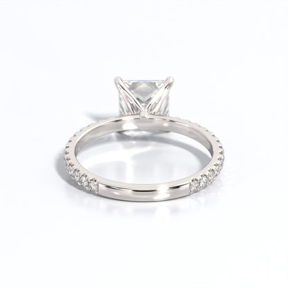 2.5 ctw Princess Lab Grown Diamond Band Engagement Ring