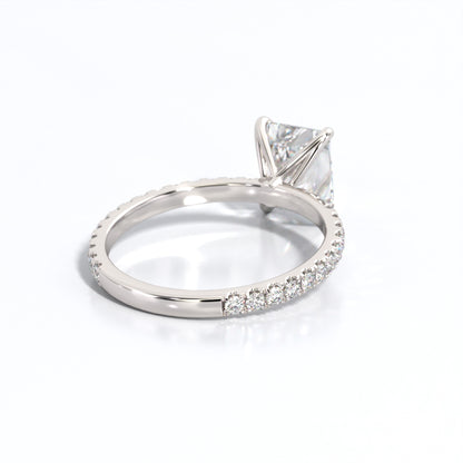 2.5 ctw Radiant Lab Grown Diamond Band Engagement Ring