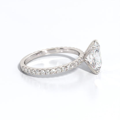 2.5 ctw Radiant Lab Grown Diamond Band Engagement Ring