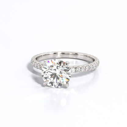 2.5 ctw Round Lab Grown Diamond Band Engagement Ring