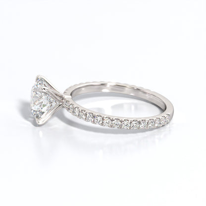 2.5 ctw Round Lab Grown Diamond Band Engagement Ring