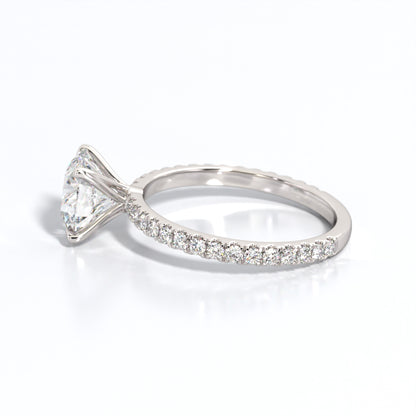 2.5 ctw Round Lab Grown Diamond Band Engagement Ring