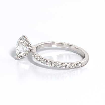 2.5 ctw Round Lab Grown Diamond Band Engagement Ring