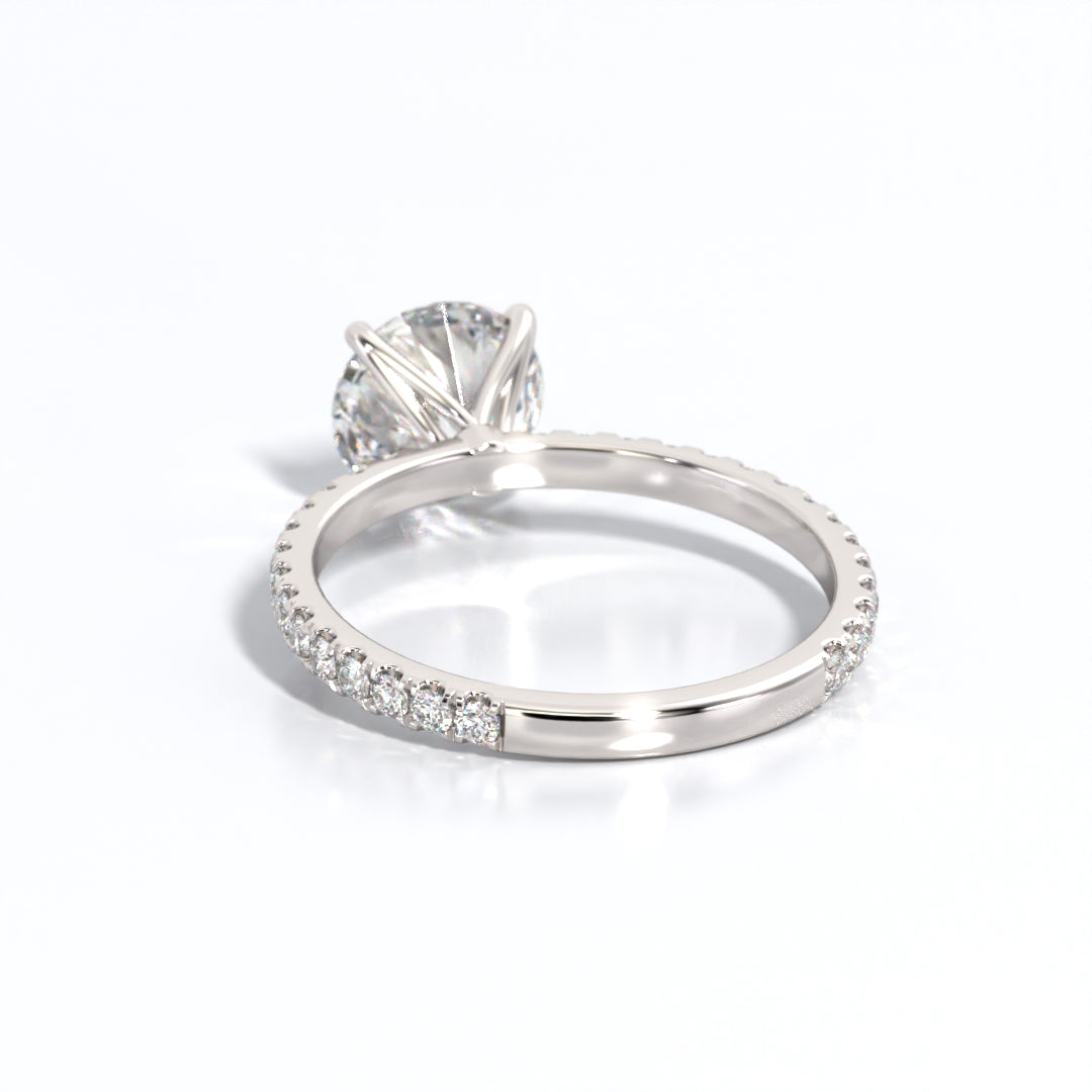 2.5 ctw Round Lab Grown Diamond Band Engagement Ring