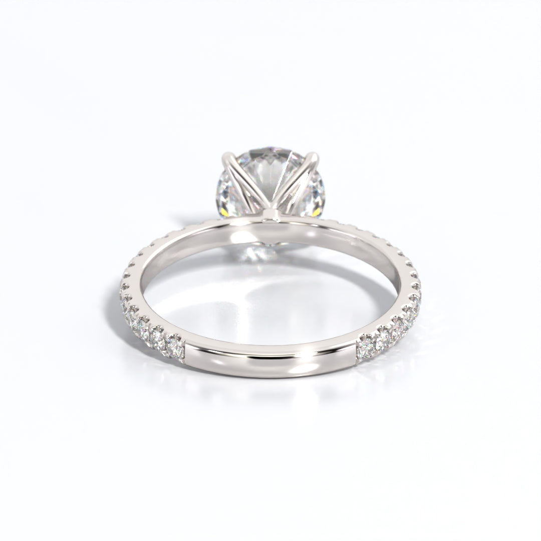 2.5 ctw Round Lab Grown Diamond Band Engagement Ring