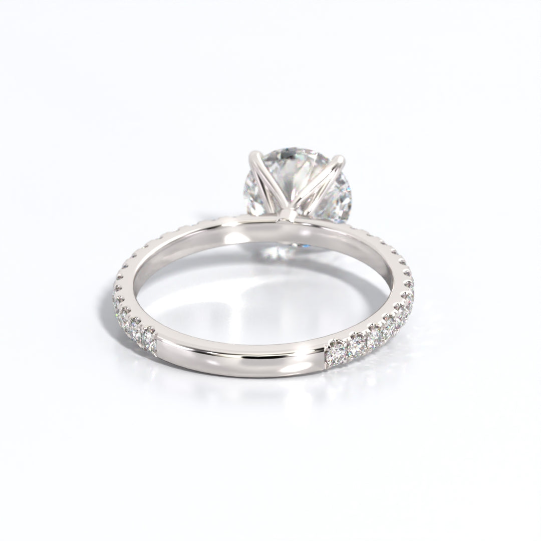 2.5 ctw Round Lab Grown Diamond Band Engagement Ring