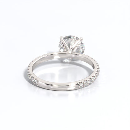 2.5 ctw Round Lab Grown Diamond Band Engagement Ring