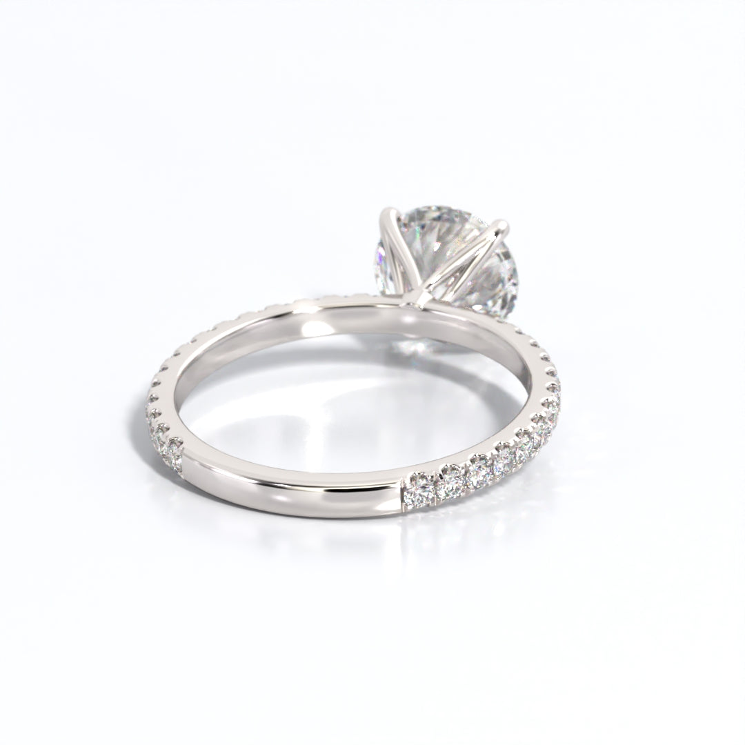 2.5 ctw Round Lab Grown Diamond Band Engagement Ring