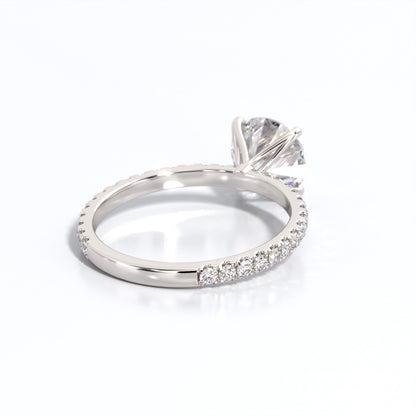 2.5 ctw Round Lab Grown Diamond Band Engagement Ring