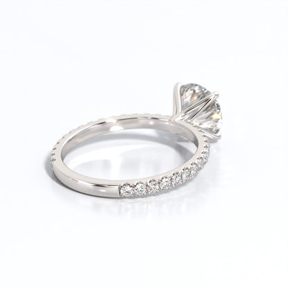 2.5 ctw Round Lab Grown Diamond Band Engagement Ring