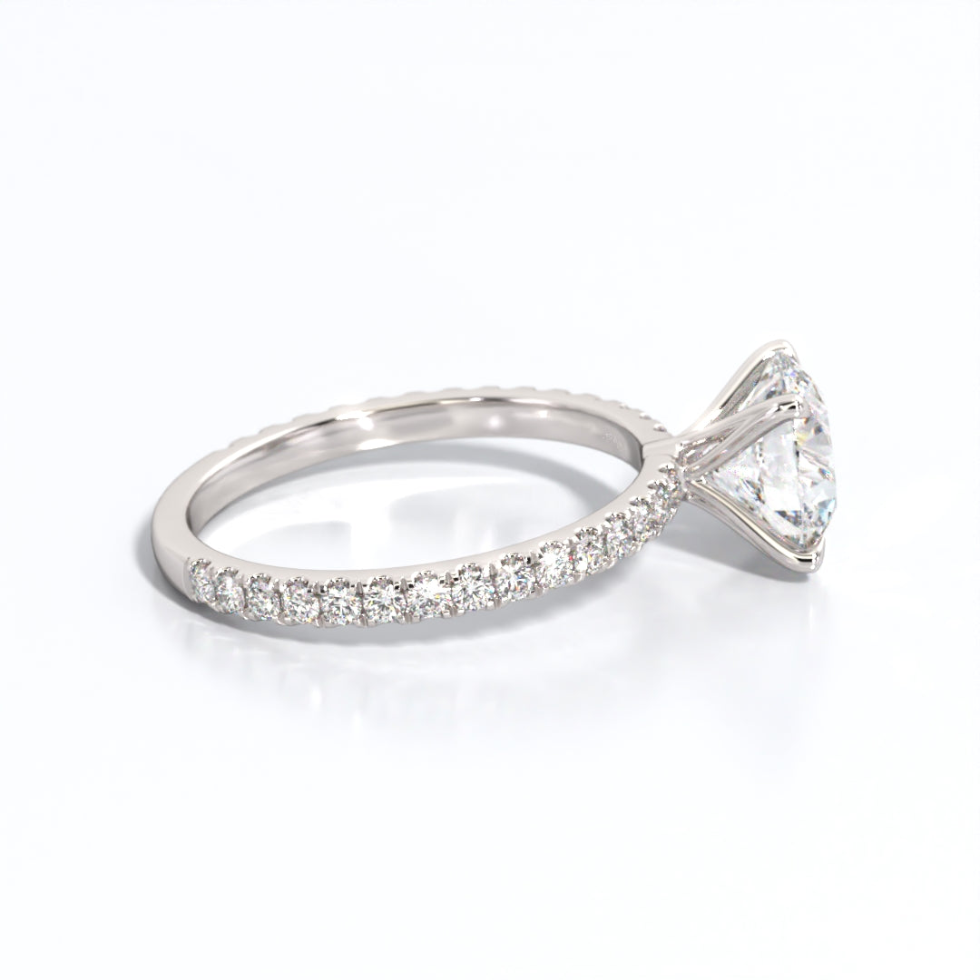 2.5 ctw Round Lab Grown Diamond Band Engagement Ring