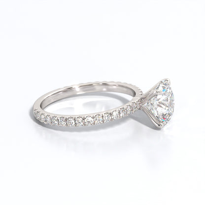 2.5 ctw Round Lab Grown Diamond Band Engagement Ring