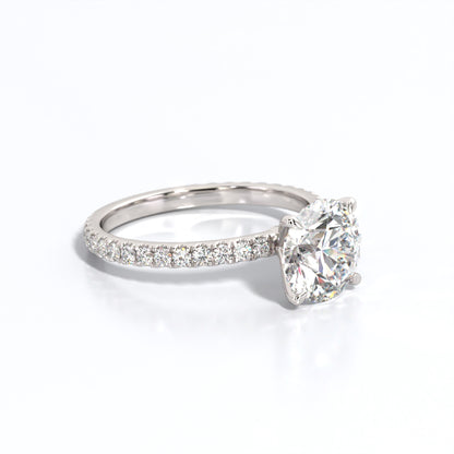 2.5 ctw Round Lab Grown Diamond Band Engagement Ring