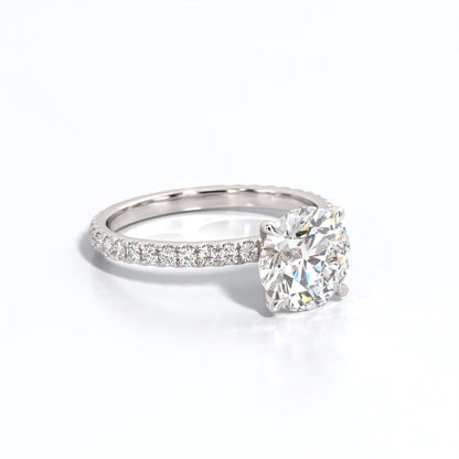 2.5 ctw Round Lab Grown Diamond Band Engagement Ring