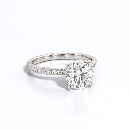 2.5 ctw Round Lab Grown Diamond Band Engagement Ring