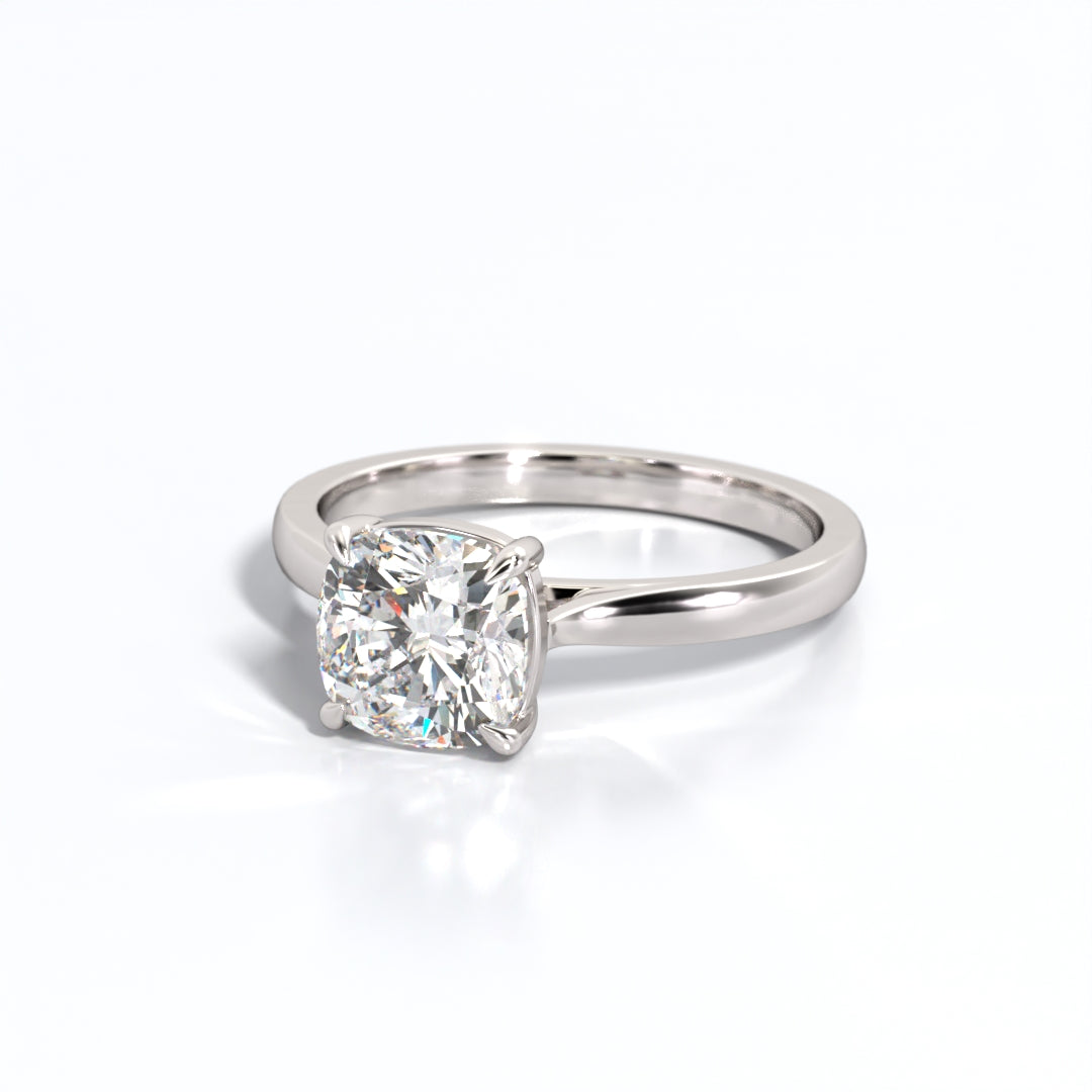 2 ctw Cushion Lab Grown Diamond Solitaire Classic Engagement Ring