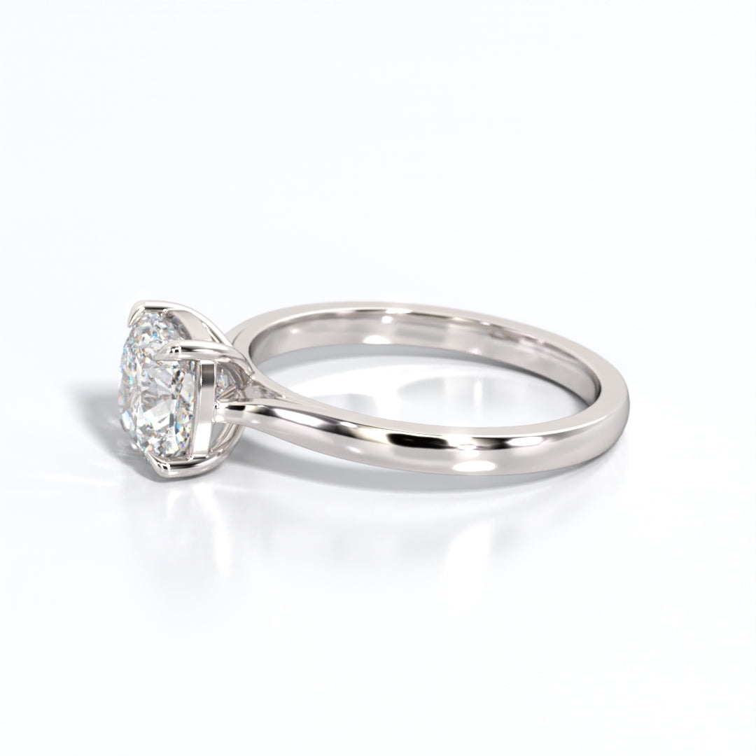 2 ctw Cushion Lab Grown Diamond Solitaire Classic Engagement Ring