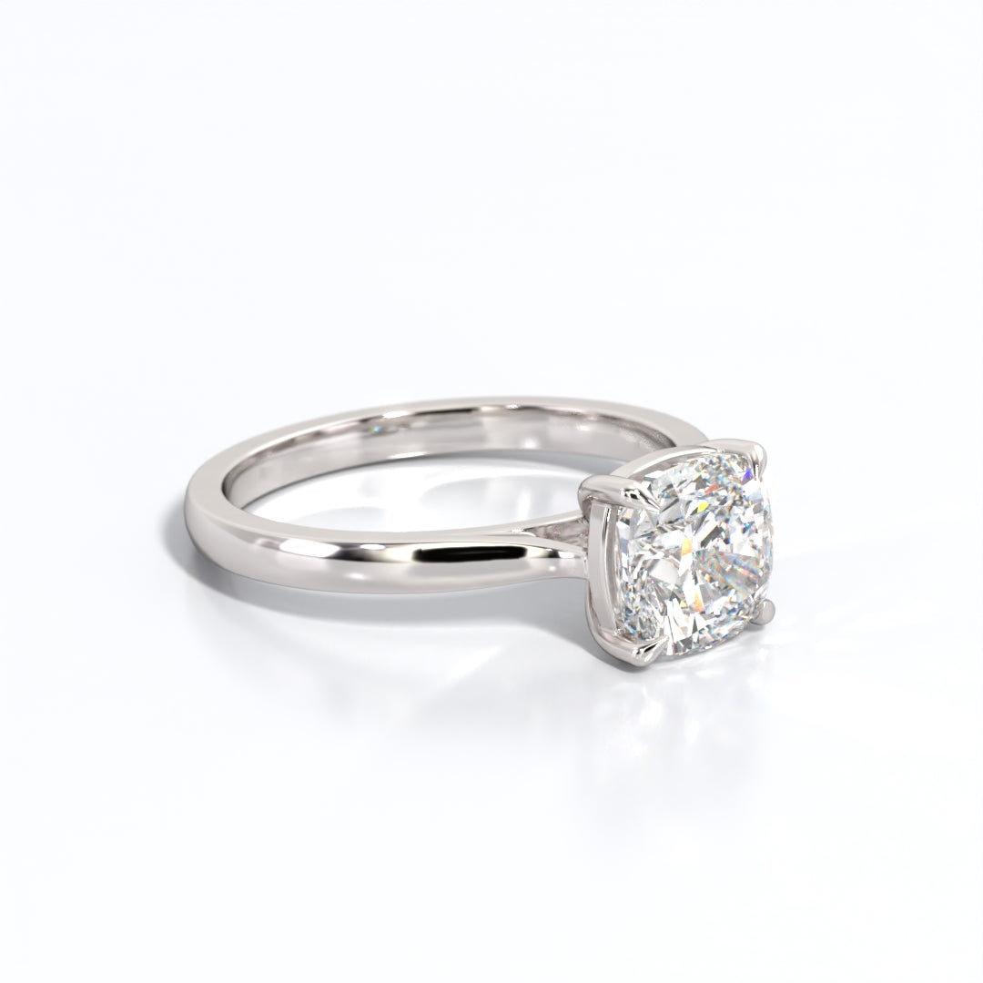 2 ctw Cushion Lab Grown Diamond Solitaire Classic Engagement Ring