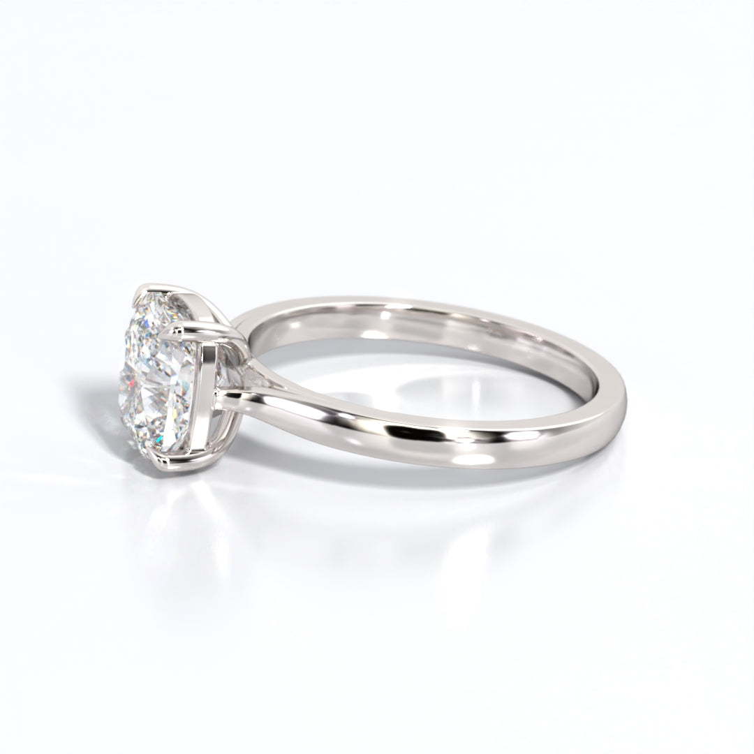 2 ctw Elongated Cushion Lab Grown Diamond Solitaire Classic Engagement Ring